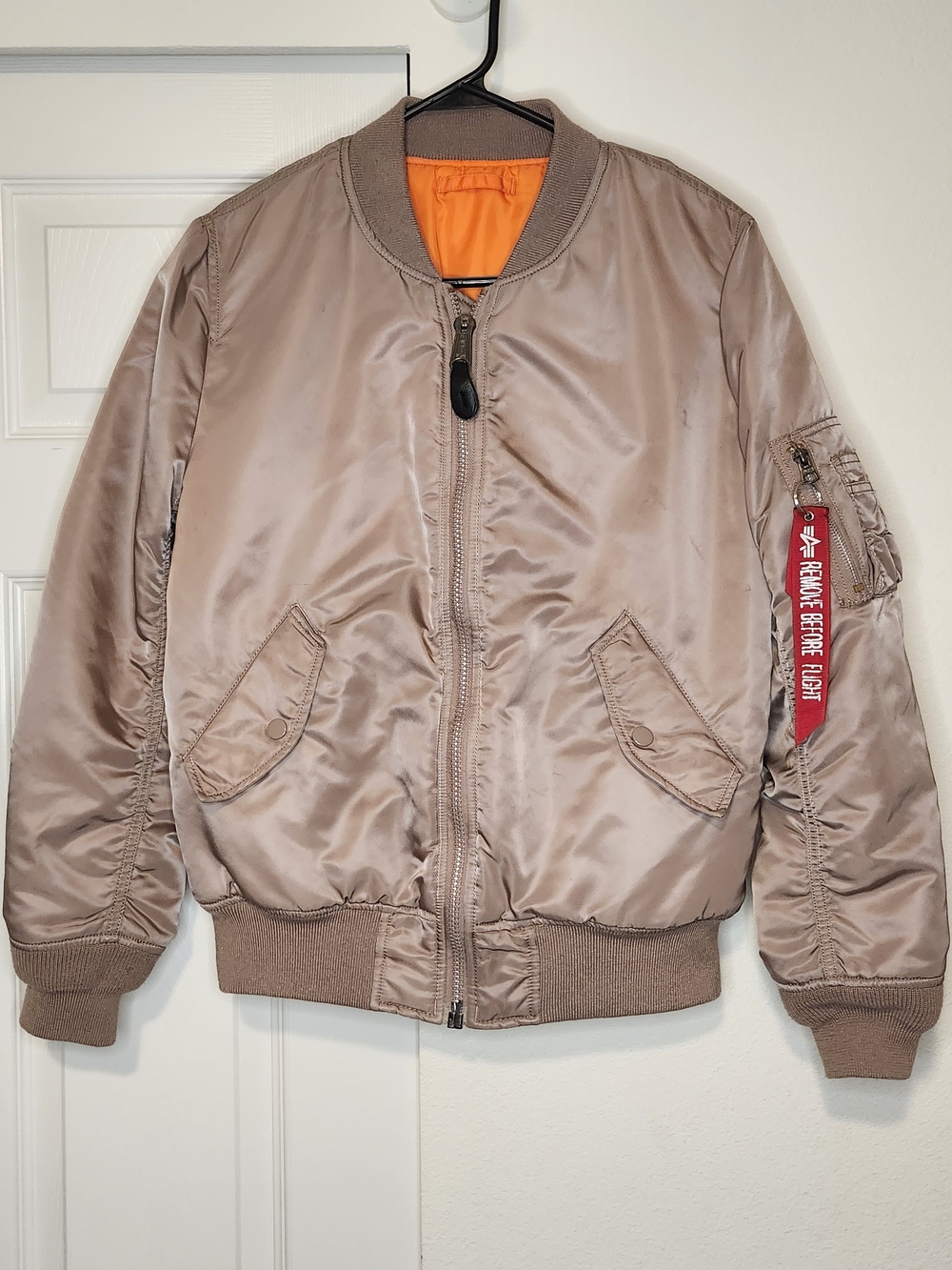 Alpha Industries MA-1 Flight Jacket Tan Size M